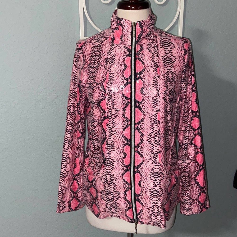 Like new RARE Vintage Berek snake print design jacket